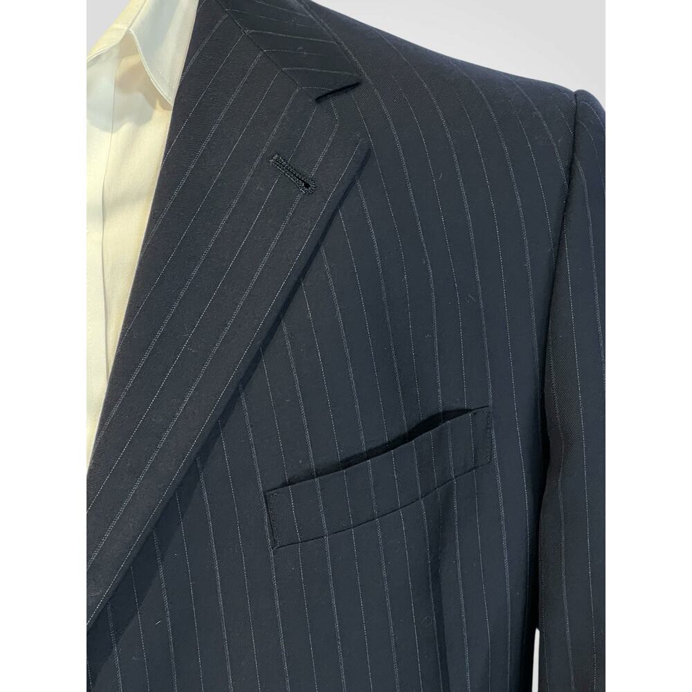 Daniel Cremieux Loro Piana 48R 42x28.5 Navy Blue Stripe Quality Suit - Picture 8 of 16